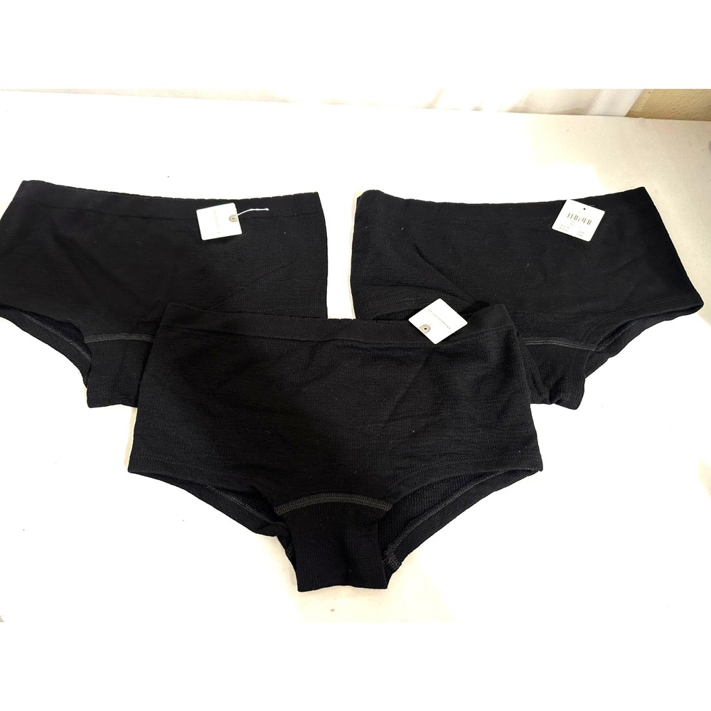 Anthropologie Addi XXS/XS (Fits XS to M) Black Seamless Hipster Briefs 3 Pairs